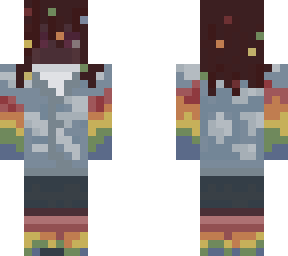 rainbow sweater with clouds <3