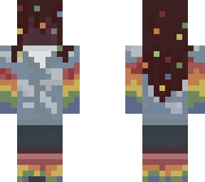 rainbow sweater with clouds <3