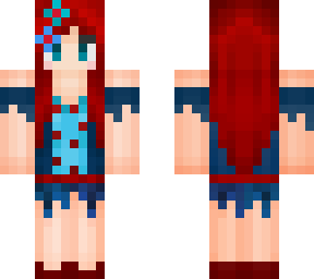 red hair polka dot girl