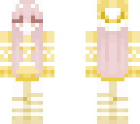 yellow and pink cat girl