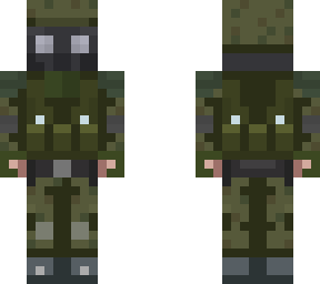 an experienced military from s.t.a.l.k.e.r. (in helmet with gasmask)