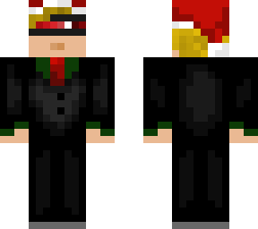 christmas red tie suit skin w/ hat