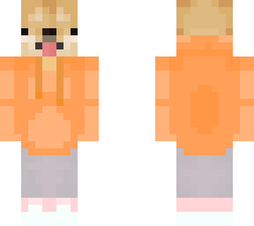 doge in orange hoodie
