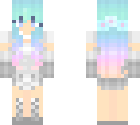 girl with rainbow hair