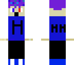 hapeeheavy minecraft skin 2.0 (blue and red eyes)