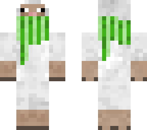 sheepbwith green scarf
