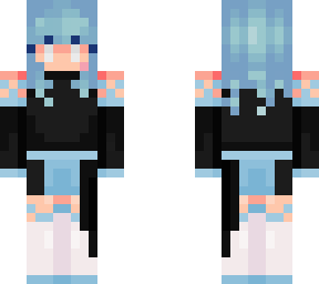 light blue hair w/black outfit