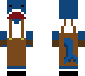 old school shark with gloves