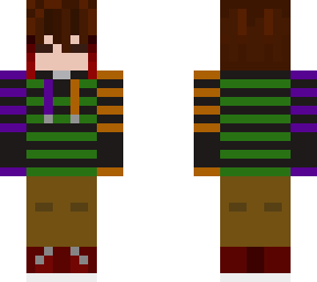 skater boy green, purple, orange