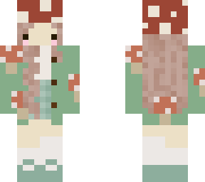 anime chibi, mushroom fairy girl