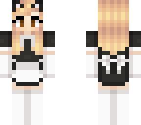 blonde cat maid girl