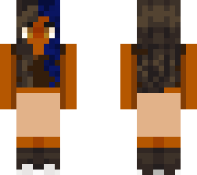 black girl w/ blue streak of hair