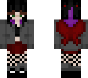 grunge short black n purple hair