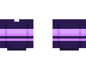 sb - dark purple sweater w/ pink stripe