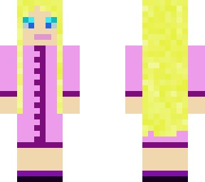 blond girl with pink dress