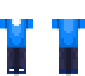 blue outfit