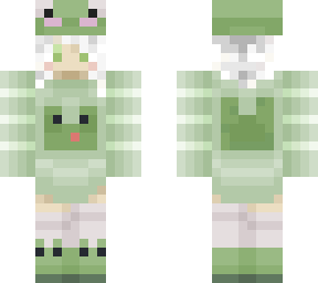 froggy hoodie white hair