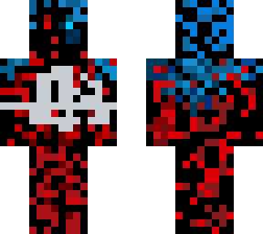 red white and blue demon