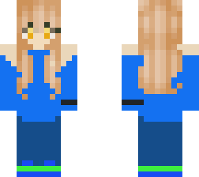 (redo) blond girl hair with neon and blue shoes