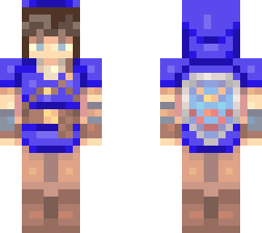 blue, brown hair link