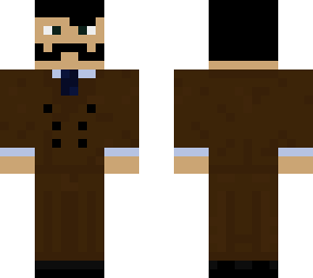 brown suit