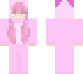 cute girl in pink panda onesie <3