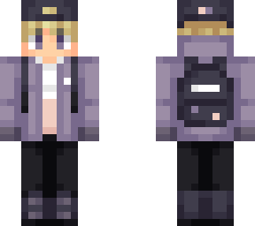 ian evers - winter outfit with backwards cap and backpack