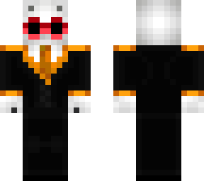 ice bear in a suit orange