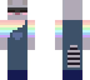raibow pastel racoon