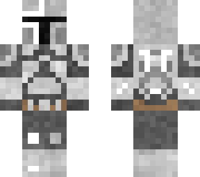 custom silver & white mandalorian