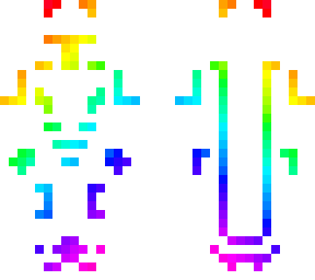 rainbow + white tech soldier