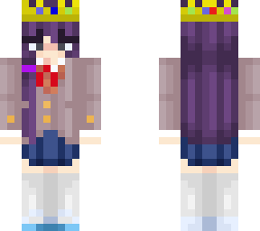 anime school girl with crown