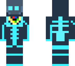 blue neon power robot