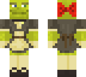 freshly shaven dad shrek in maid dress