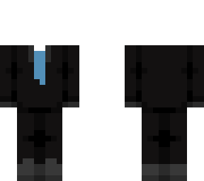 ob - simple black suit w/ blue tie