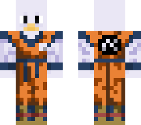pato con ropa de goku