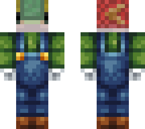 salmon green overalls
