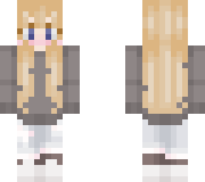 blonde girl with grey hoodie