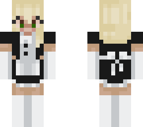 blonde maid girl green eyes