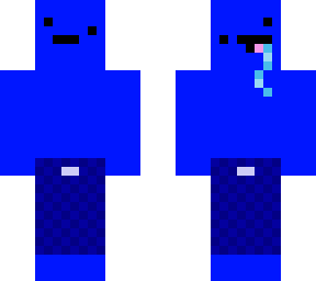 blue in pajama pants