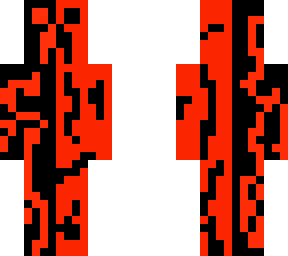 half red half black creeper