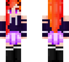 firelit hair girl with lavender skirt