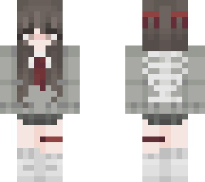 korean school girl - skeleton sweater  