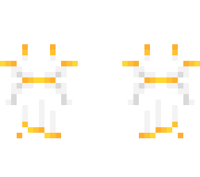 ob - angel white dress w/ gold lining