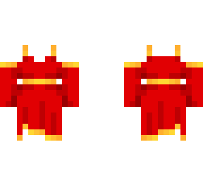 ob - ruby red dress w/ gold lining