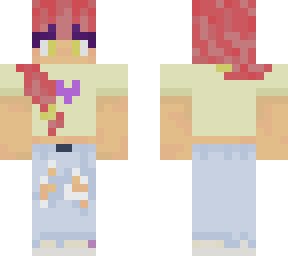 purple heart aesthetic red head