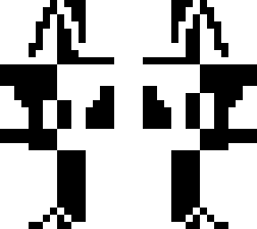 black white