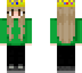blonde, green jumper