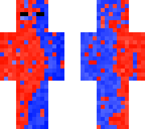 red and blue monster