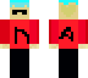 the blue red
